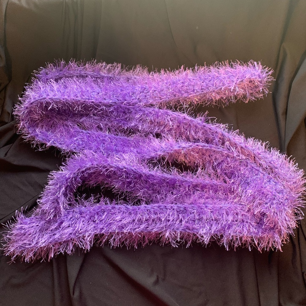 Purple Fuzzy Scarf